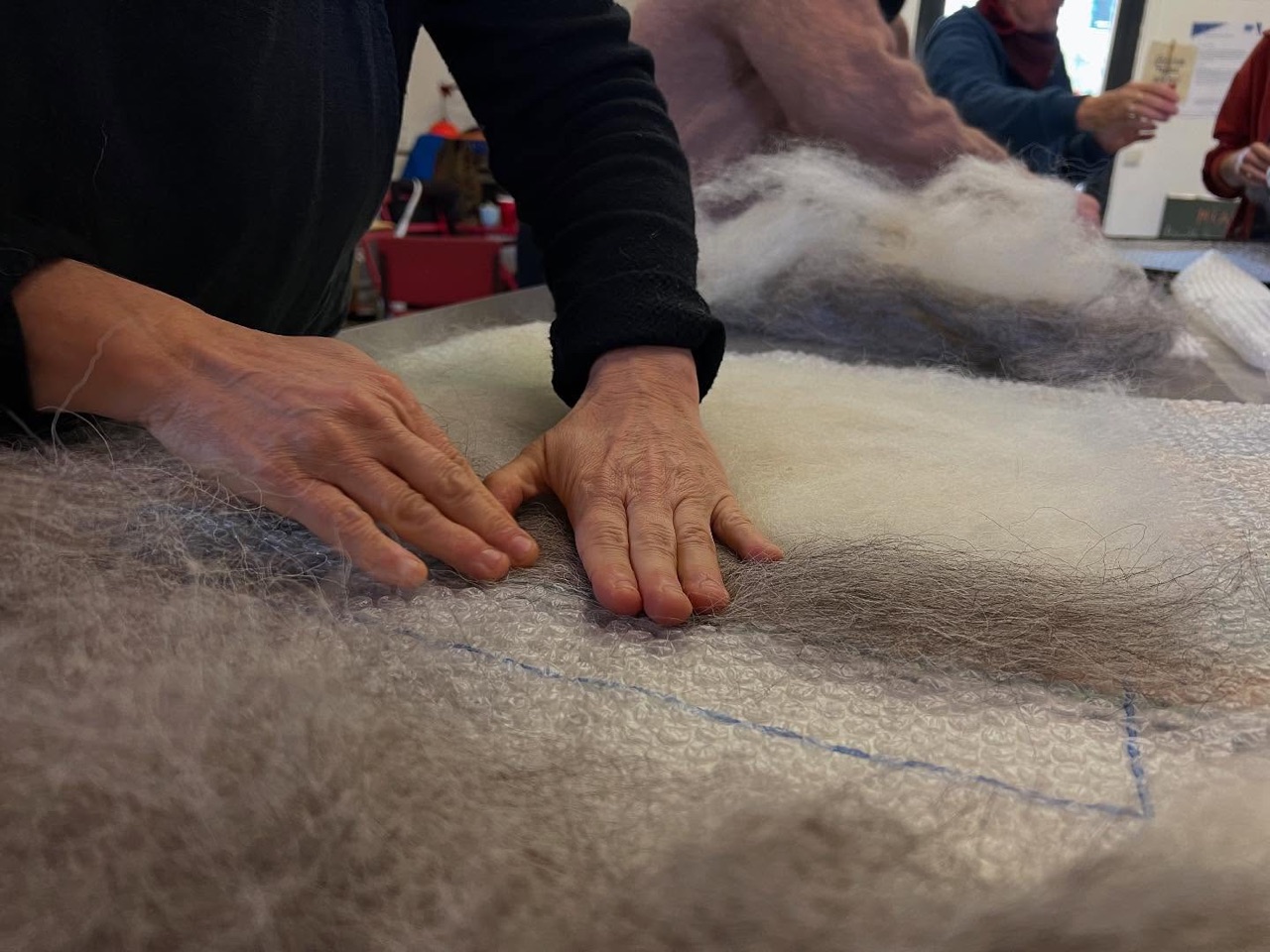 Atelier du laboratoire textile de TRAM-E